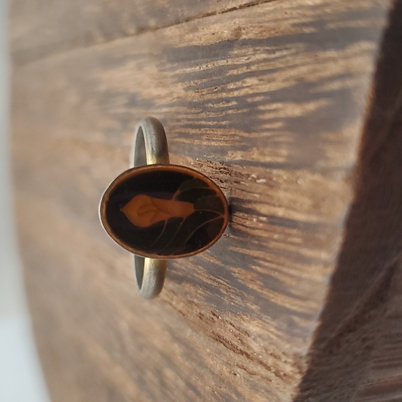 Adjustable band R528 tulip cottagecore ring - Picture 1 of 3